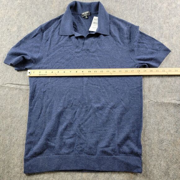 Todd Snyder Lightweight Cashmere Montauk Polo size M Weathered Blue NWT $348 - Picture 4 of 10